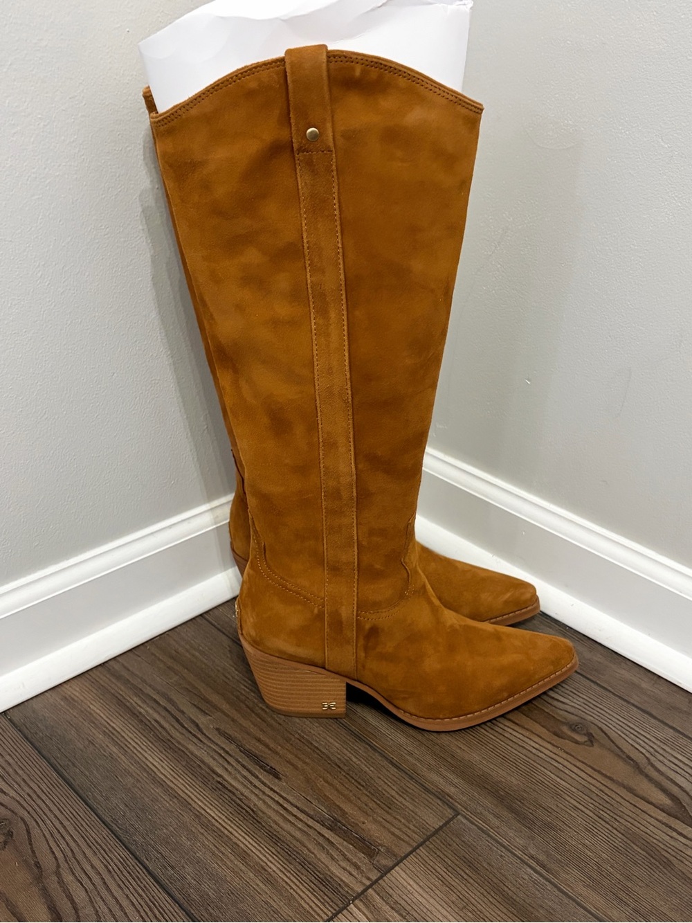 Sam Edelman Tall Suede Over-the-Knee Boots - Chestnut - Picture 3 of 12